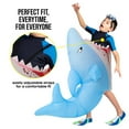 thumbnail image 3 of Morph Kids Inflatable Shark Attack Costume Boy Girl Blow Up Fish Halloween Halloween Blue One Size, 3 of 7