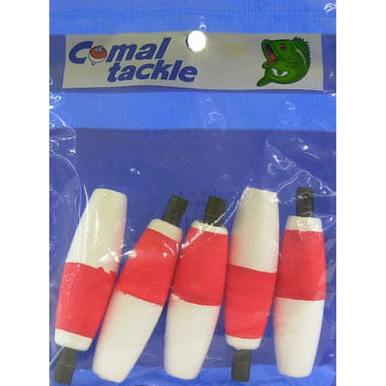 Comal Tackle Cigar Peg Slotted Float, Assorted Colors, 2.5, 5 Ct 