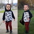 thumbnail image 3 of Bilo 2PCS Christmas Baby Boy Clothes Set Cartoon Sweatshirt Hooded Top+Checked Pants Outfits Clothes Set (6-12 Months), 3 of 3