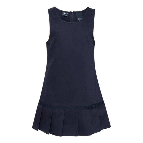 French Toast Girls Pleated Hem Jumper with Ribbon Navy / 12