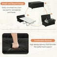 thumbnail image 4 of Harper & Bright Designs Twin Size Folding Ottoman Sleeper Bed with Mattress, PU Convertible Guest Bed, Black, 4 of 9