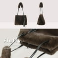 thumbnail image 3 of Fur Story Tote Bag Faux Fur Purses for Women Plush Handbag Fuzzy Shoulder Bag Big Capacity Black Purse for women’s Girls, 3 of 5
