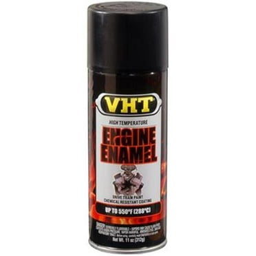 Vht SP130 Engine Enamel Flat Black Can - 11 Oz.