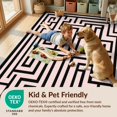 thumbnail image 4 of Design&I 8'x10' Washable Area Rug Snag-Free Pink Maze Inspired Geometric Interlocking Grid Motif Abstract for Dining Room, Large Office, Lounge, 4 of 7
