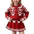 thumbnail image 3 of Kezqiaxn Toddler Girl Matching Sets 2 Piece Cute Printed Button Knit Top and Skirt Fall Outfits Girls' Clothing Sets Size 1-8, 3 of 6