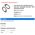 thumbnail image 2 of Front Interior Door Handle Bezel Set 2 Piece Set - Compatible with 2002 - 2004 Oldsmobile Bravada 2003, 2 of 2