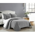 thumbnail image 2 of Chic Home Arron 7-Piece Floral Cotton Quilt Set, Queen, Grey, 2 of 5