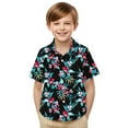 thumbnail image 7 of OGLCCG Boys Hawaiian Shirts Short Sleeve Summer Beach Button Down Aloha Luau Shirts for Kids Casual Tropical Shirt with Pocket 2-15 Years, 7 of 7