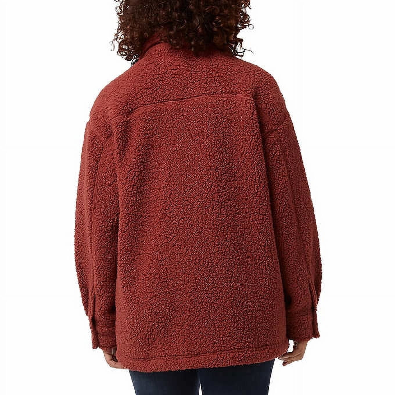 32 Degrees Heat Women's Sherpa Cozy Shirt Jacket, Cream (XL/XXL