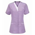 thumbnail image 4 of Scrub Top Women - Loose Fit Tunic Short Sleeve V-Neck Nursing T-Shirt | Breathable Healthcare Workwear | Comfortable Medical Uniform for Nurses & Carers, 4 of 7