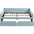 thumbnail image 5 of Full Size Upholstered Tufted Daybed with 2 Drawers upholstered daybed Full daybed upholstered daybed with Drawers Full daybed with Drawers, 5 of 10