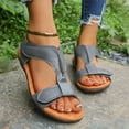 thumbnail image 4 of WRKEKC Womens Sandals Solid Color Peep Toe Flat Shoes Low Cut Casual Spring Summer Versatile Sandals for Women, 4 of 9