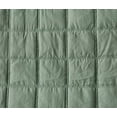 thumbnail image 6 of Chezmoi Collection Branson 3-Piece Sage King Size Quilt Set - Stone-Washed Detailed Square Stitch Soft Microfiber Lightweight Quilted Bedspread Coverlet Set for All Seasons, 6 of 9