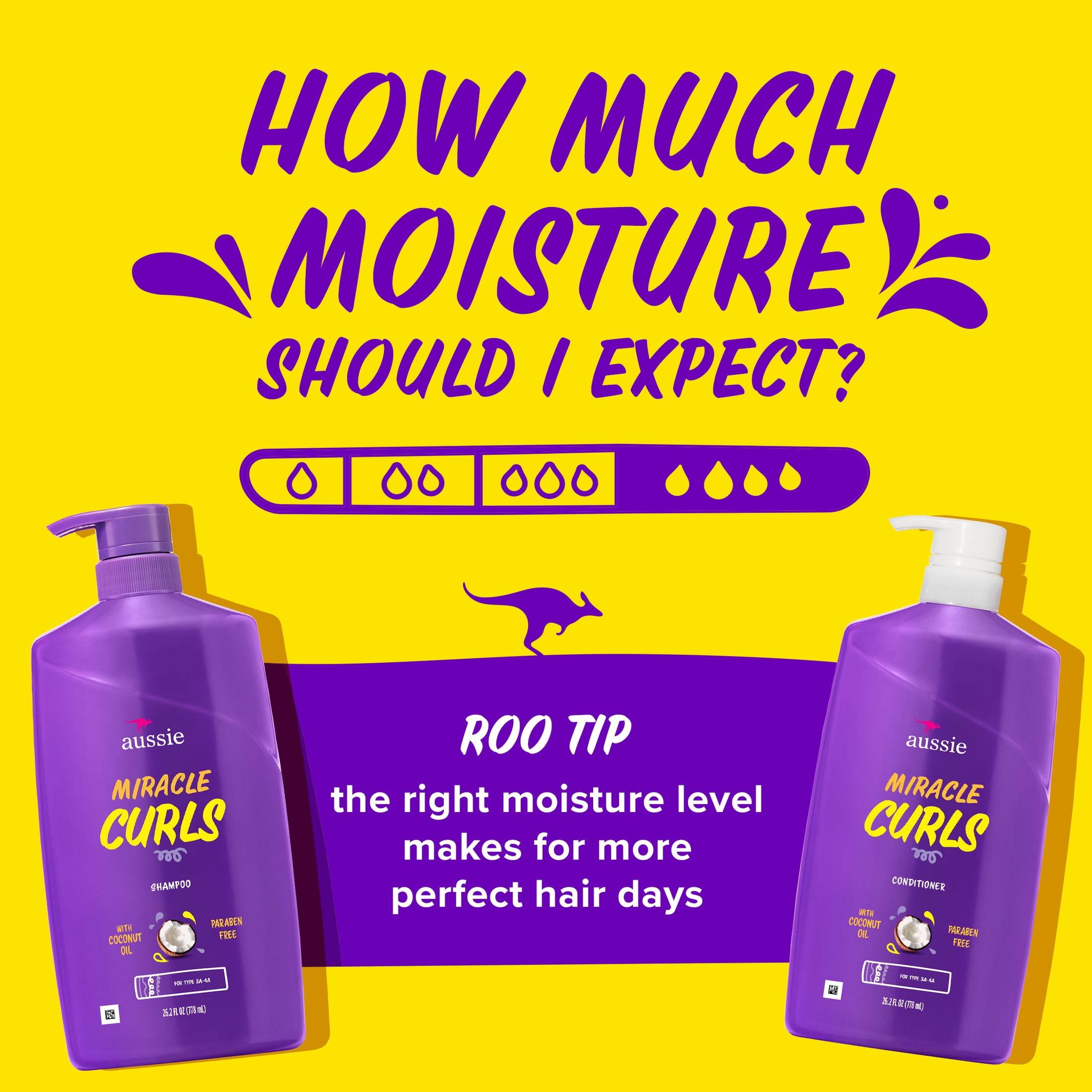 Aussie Miracle Curls Shampoo and Conditioner Dual Pack, For All Hair Types 26.2 oz