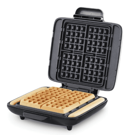 No-Drip Waffle Maker - Four Waffle Molds, Nonstick Waffle Iron with Quick Heat-Up, Nonstick Surface - Perfect Waffle Maker for Kids and Families, Just Add Batter