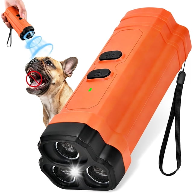 Dispositivo antiladridos para perros, ultrasónico 3 veces más potente con alcance de 15 metros, adiestrador antiladridos humanitario