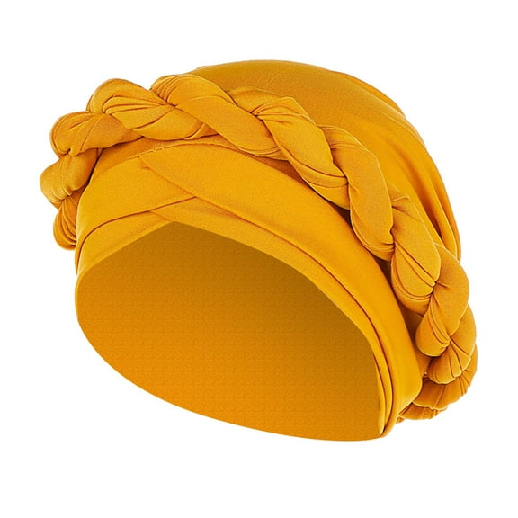 yunLCZ Square Silk Like Head Scarf - Women's Fashion Satin Scarf Bandana for Hair Wrapping at Night. Polyester Yellow One Size