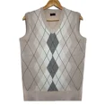 thumbnail image 2 of Chalecos de punto de otoño e invierno para hombre, chaleco holgado de punto con cuello en V, elegante Y2k, barato, suave, de alta calidad, suéter abierto para hombre, 2 of 5