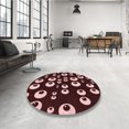 thumbnail image 4 of Ahgly Company Machine Washable Indoor Square Transitional Chocolate Brown Area Rugs, 8' Square, 4 of 7