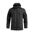 thumbnail image 4 of Men Military Tactical Jacket Fleece Lined Softshell Hooded Winter Warm Snowboard Hiking Fishing Outerwear, 4 of 5