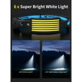 thumbnail image 2 of Linterna frontal recargable Smiling Shark de 8 LED, impermeable, paquete de 2, 2 of 7