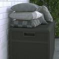 thumbnail image 3 of Merrick Lane Gray 120 Gallon Weather Resistant Outdoor Storage Box for Decks, Patios, Poolside and More, 3 of 10