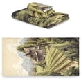 thumbnail image 2 of Coolnut Village Path Bathroom Towel Set of 3 with Hand Towel, Wash Cloths & Bath Towel, Extra Aborbent Soft Towels Set Decor for Bathing Home Shower Wash cloth, 2 of 7