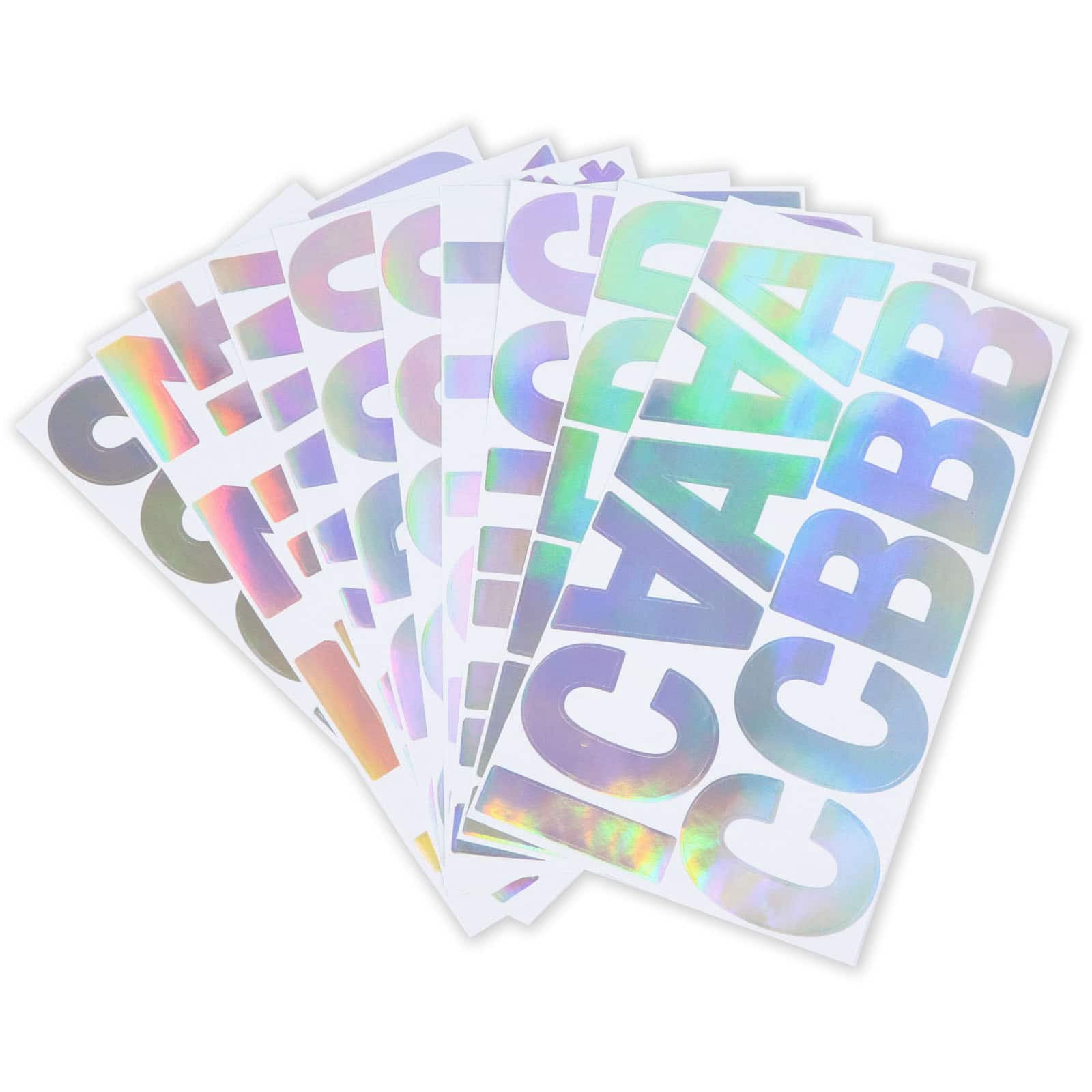 Recollections Iridescent Foil Alphabet Stickers, 12 Pack