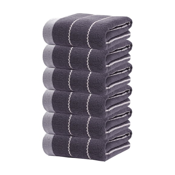 Blue 6 Pack Soft Absorbent Towel Set For Home Gym Spa Bathroom Hand Face Hair Care Quick Drying Towels Household Cotton Bath Towels 6 Piece Set