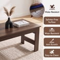 thumbnail image 4 of Portable Coffee Table with Foldable Legs, Modern Wood Center Table for Small Space, Living Room,Brown, 4 of 7