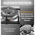 thumbnail image 2 of Gas Cooktop 24", Dual Fuel 4 Burner Gas Cooktop, Stainless Steel Gas Stove,120V, 2 of 6