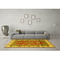 thumbnail image 3 of Ahgly Company Machine Washable Indoor Rectangle Geometric Yellow Traditional Area Rugs, 5' x 7', 3 of 4