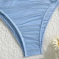 thumbnail image 6 of Xdegoge Bikini Sets for Women Bandeau High Waisted Two Piece Bathing Suits Crinkle Seashell Details Tummy Control Flattering Pool Party Swimming Suits, 6 of 8