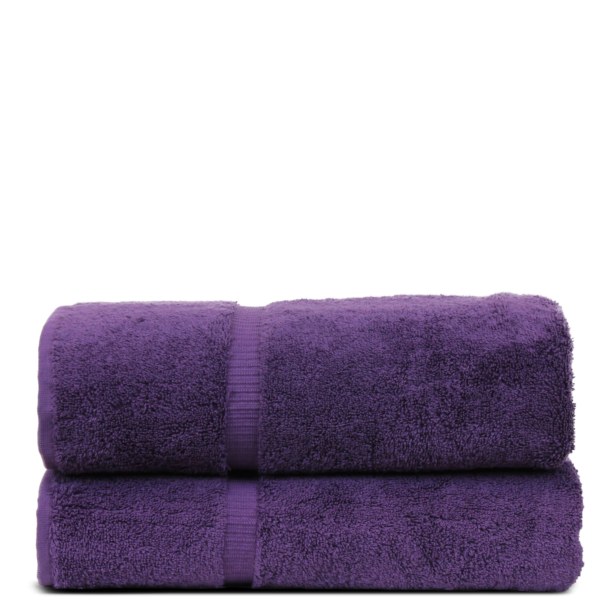 Luxury Hotel & Spa Towel Turkish Cotton Bath Towels Plum Dobby