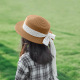 thumbnail image 4 of Hukapapa Circunferencia de la cabeza 48-51 cm sombrero de copa para niños sombrero de paja encaje con parte superior plana sombrero de paja sombrero para el sol para niños verano Color café claro, 4 of 5