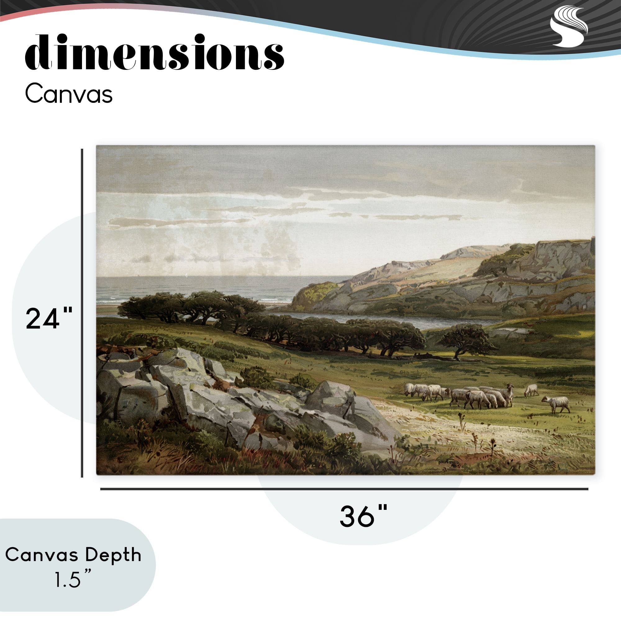 Stupell Industries Sheep in Passionate Landscape Canvas Wall Art, design by Lula Bijoux & co.