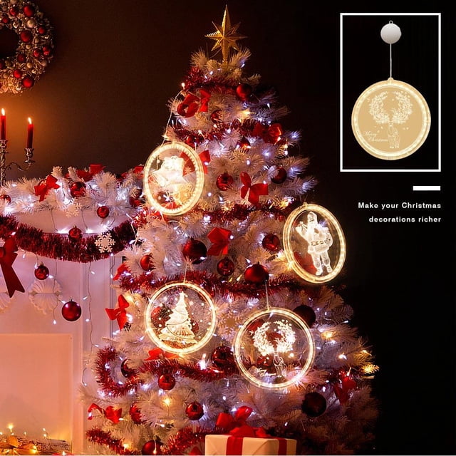 Maoww 3D Hanging Light LED String Lamp Lighting Decoration Christmas Light for Home Bedroom Room Type 2