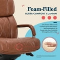 thumbnail image 4 of La-Z-Boy Symphony Executive Office Chair Bonded Leather Cognac and Graphite, 4 of 8
