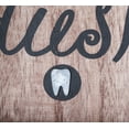 thumbnail image 6 of Parisloft Bathroom Wash Brush Floss Flush Farmhouse Wood Wall Sign, Brown, 6"x8", 6 of 7