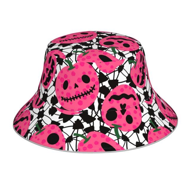 Fotbe Halloween Pumpkins Sombrero Tipo Pescador con Estampado – Sombrero de Sol de Algodón de Moda para Playa, Golf, Pesca