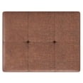 thumbnail image 6 of Simpli Home Lacey 26 inch Wide Contemporary Rectangle Small Tufted Ottoman Bench in Distressed Saddle Brown Vegan Faux Leather, 6 of 8