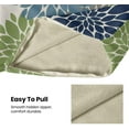thumbnail image 4 of Dahlias Flowers Pillow Covers 18x18 Set of 2, Navy Light Blue Green Decorative Throw Pillow Covers Geometry Modern Linen Farmhouse for Couch Sofa Summer Home Outdoor Decor, 4 of 5