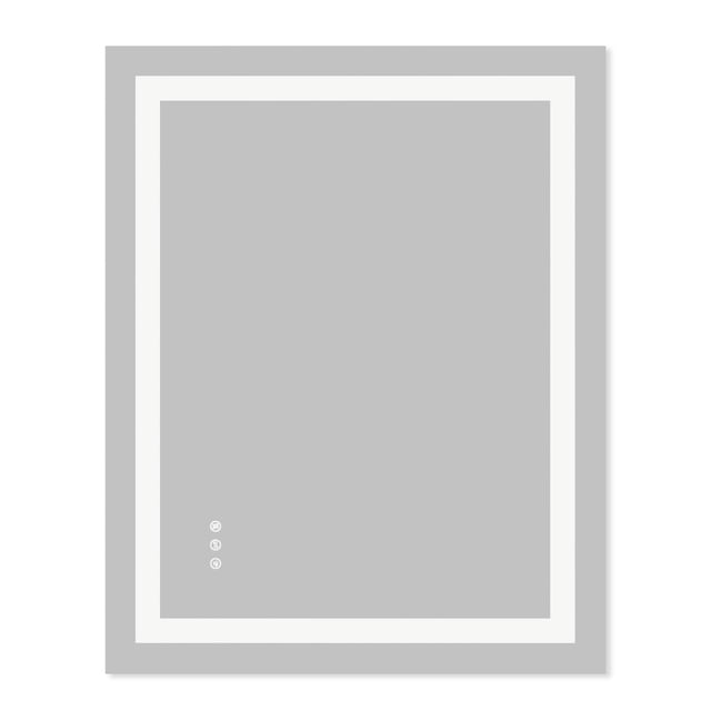 LED Bathroom Mirror with Dual Front Back Lighting, Dimmable Anti Fog Vanity Mirror, 3 Color Touch Control, Frameless Wall Mount for Bathroom Salon Entryway, 48x36 40x32 24x32 Inches