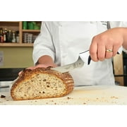 Mercer Culinary Millennia 10 Steel Wavy Edge Bread Knife, White Handle
