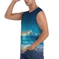 thumbnail image 3 of Balery Night Sky Beach Scene Camisetas sin mangas para hombre, absorbe la humedad y protege contra el mal olor.-3X-Large, 3 of 7