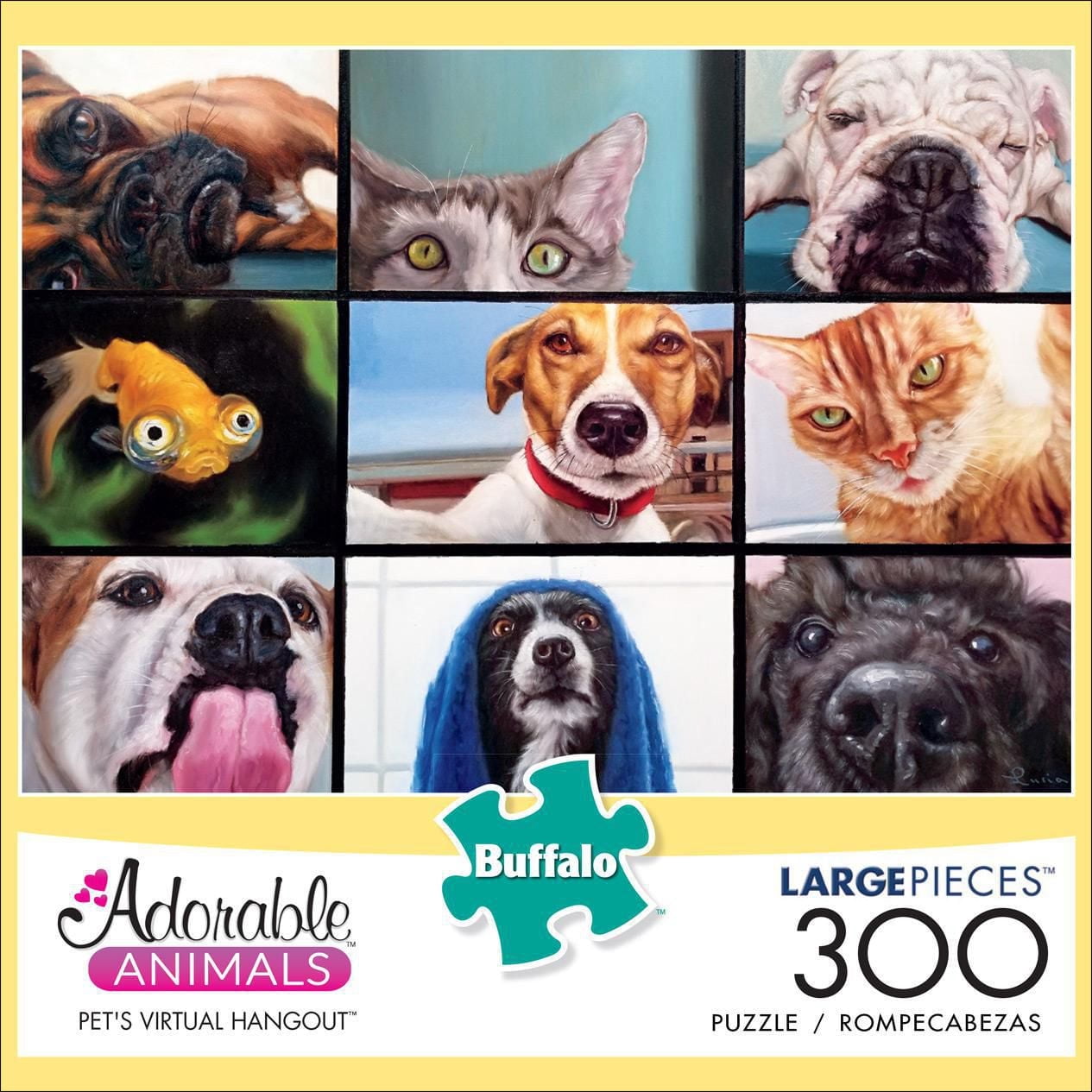 Buffalo Games - Adorable Animals - Pet's Virtual Hangout - 300 Piece Jigsaw Puzzle