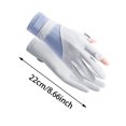 thumbnail image 2 of Women's UPF 50+ UV Protection Gloves 2 Pairs, Ice Silk Cooling Anti- Touchscreen Gloves, Breathable Driving Hiking Pickleball Gloves with Flip Open Fingertips for Outdoor Sports, White1, 2 of 2