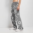 thumbnail image 6 of Fabrcox Womens Pajama Pants Flannel Halloween Ghost Print Sleep Pants for Women Fall Winter Warm Plush Thicken Comfy Women Pj Pants Gray XXL, 6 of 8