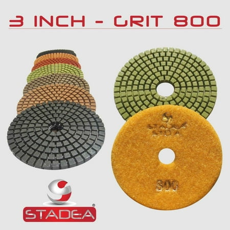 

STADEA Grit 800 3 Diamond Polishing Pads Premium Grade Wet Flexible 3 MM High