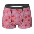 thumbnail image 6 of Men's Boxer Briefs, Cute Strawberry Purple Soft Comfy Mens Underwear Boxer Briefs Breathable With Widen Waist, 6 of 7